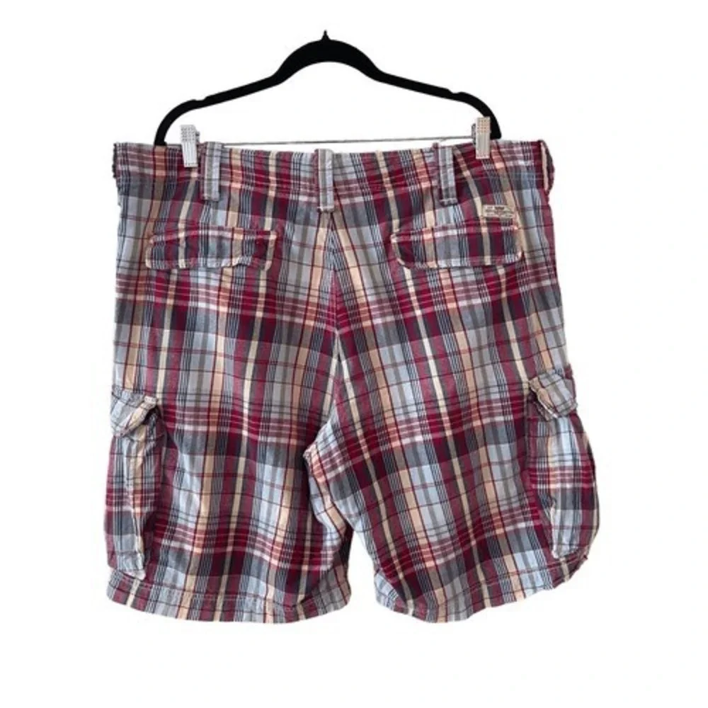 Polo Jeans Co Ralph Lauren Plaid Cargo Shorts‎ Mens Vintage Y2K Cotton